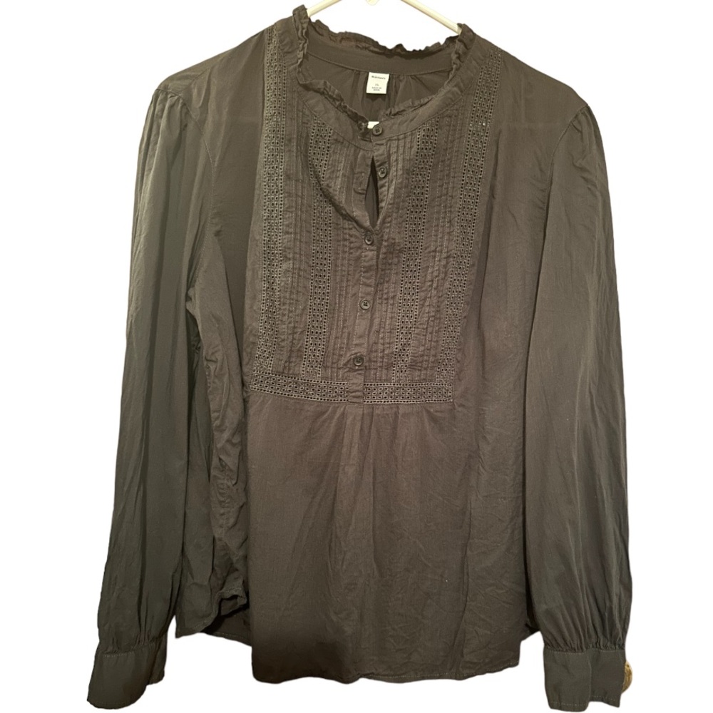 Old Navy Grey Long Sleeve Blouse size XL